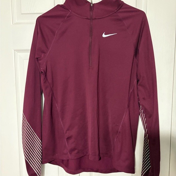 Nike Women's Burgundy Half-Zip Sweatshirt - Picture 1 of 5